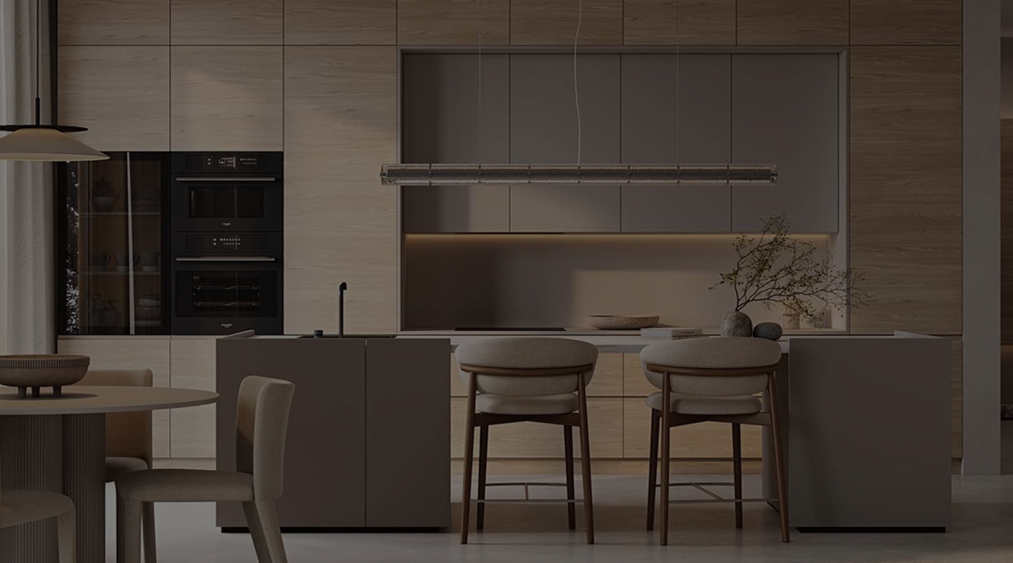 Luxury European kitchen displayed in the Demin's Kitchen Atelier showroom