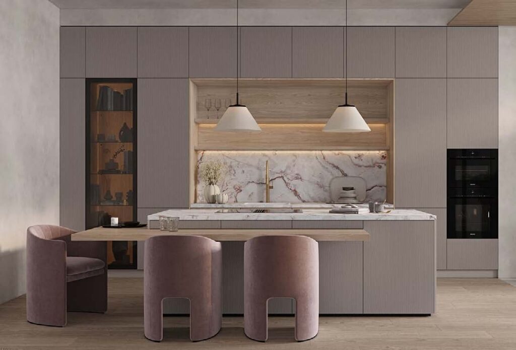 Albero kitchen with marble backsplash