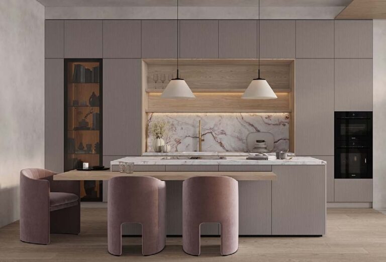 Albero kitchen with marble backsplash